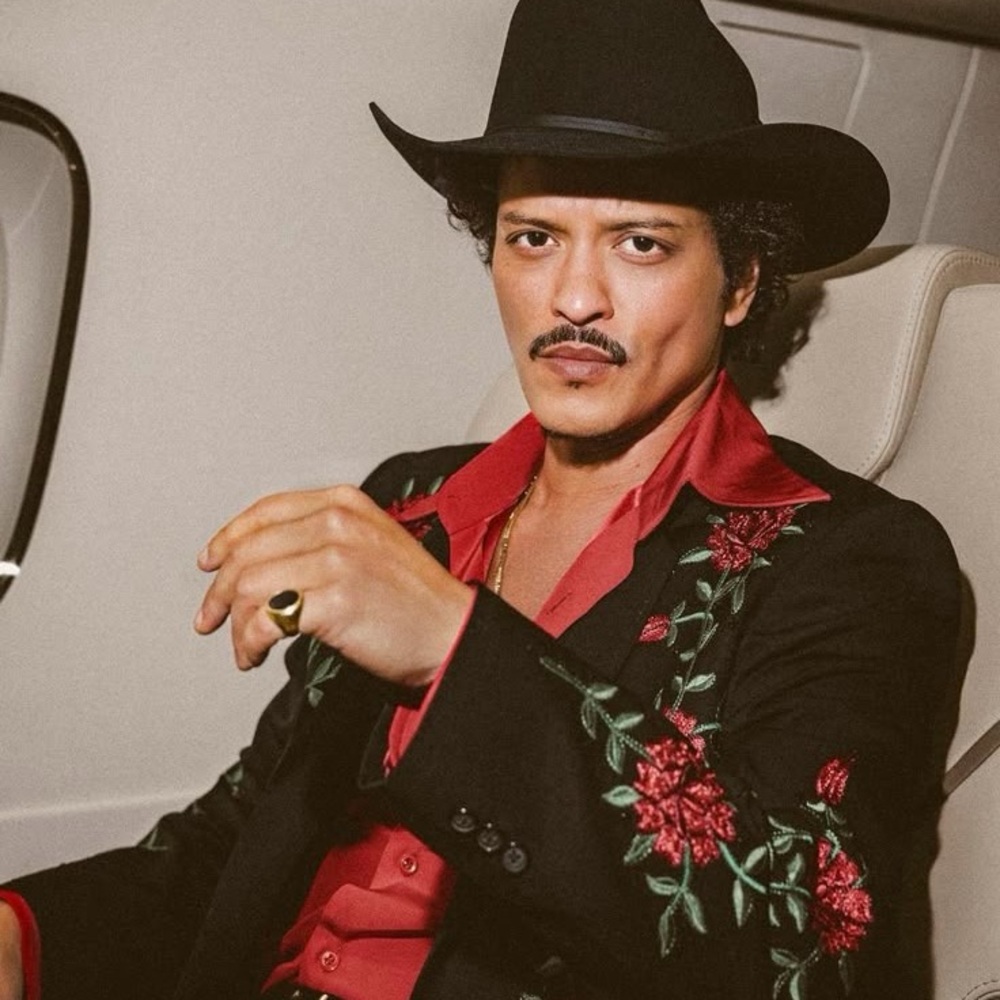My Bruno Mars inspo Black Embroidered Blazer with Red Floral Detail